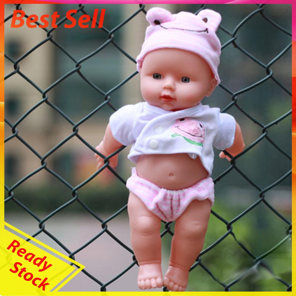 Silikon [Warna Random]Vinyl Boneka 30cm Reborn Bayi Perempuan Handmade Mainan Manusia Hidup