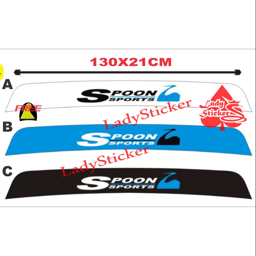 STICKER STIKER SPOON SPORT STIKER KACA SPOON SPORT PLUS BLOK DASARAN