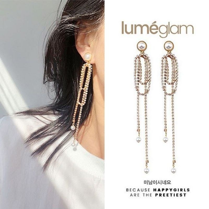 ANTING EARRINGS ACCESSORIES AKSESORIS FASHION TUSUK MAGNET JEPIT BAHAN TEMBAGA KOREA KOREAN MURAH