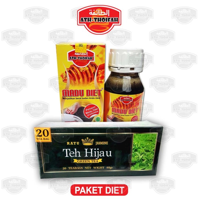 PAKET PELANGSING MUDAH AMAN MADU DIET DAN TEH HIJAU ATH THOIFAH PRODUK TERBAIK