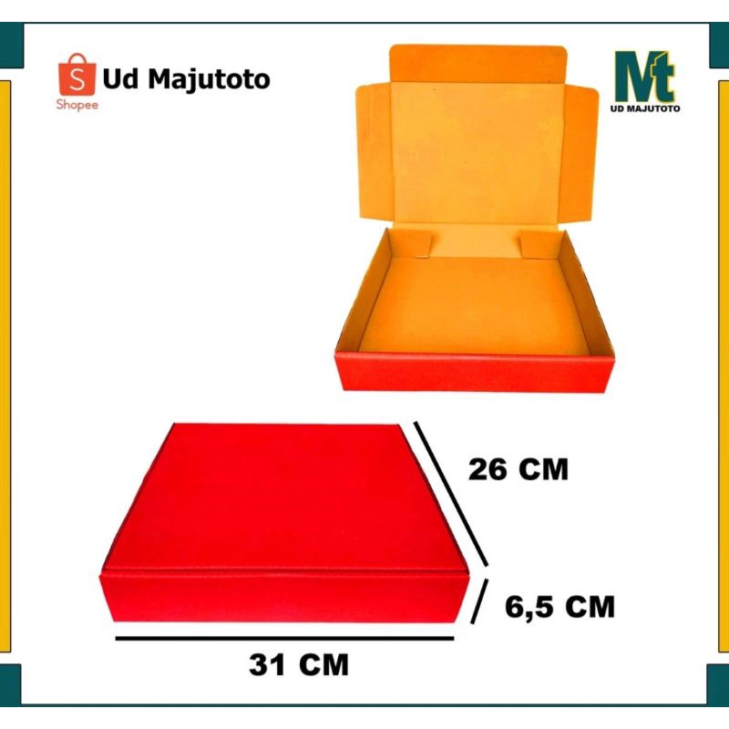 

Box 31x26x6,5 Cm Merah/Box Hampers/Box Ultah/Kardus Polos/Karton
