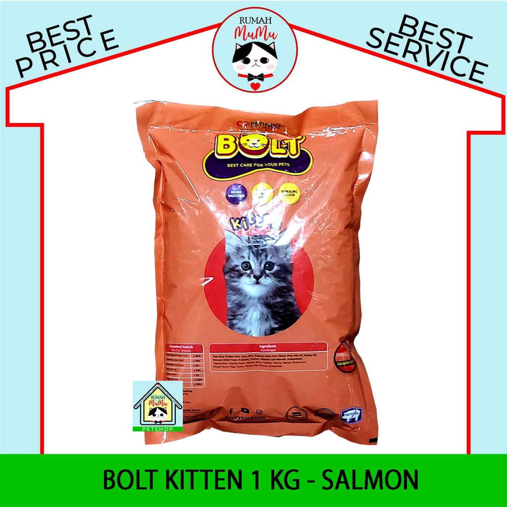 MAKANAN KERING ANAK KUCING KITTEN BOLT 1 KG