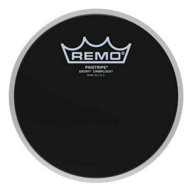 Drum Head f/Quint Tom (Remo) Pinstripe Ebony