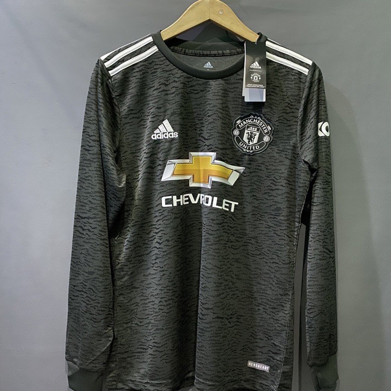 JERSEY LENGAN PANJANG MAN UNITED AWAY NEW 2020-2021 | MU AWAY LS