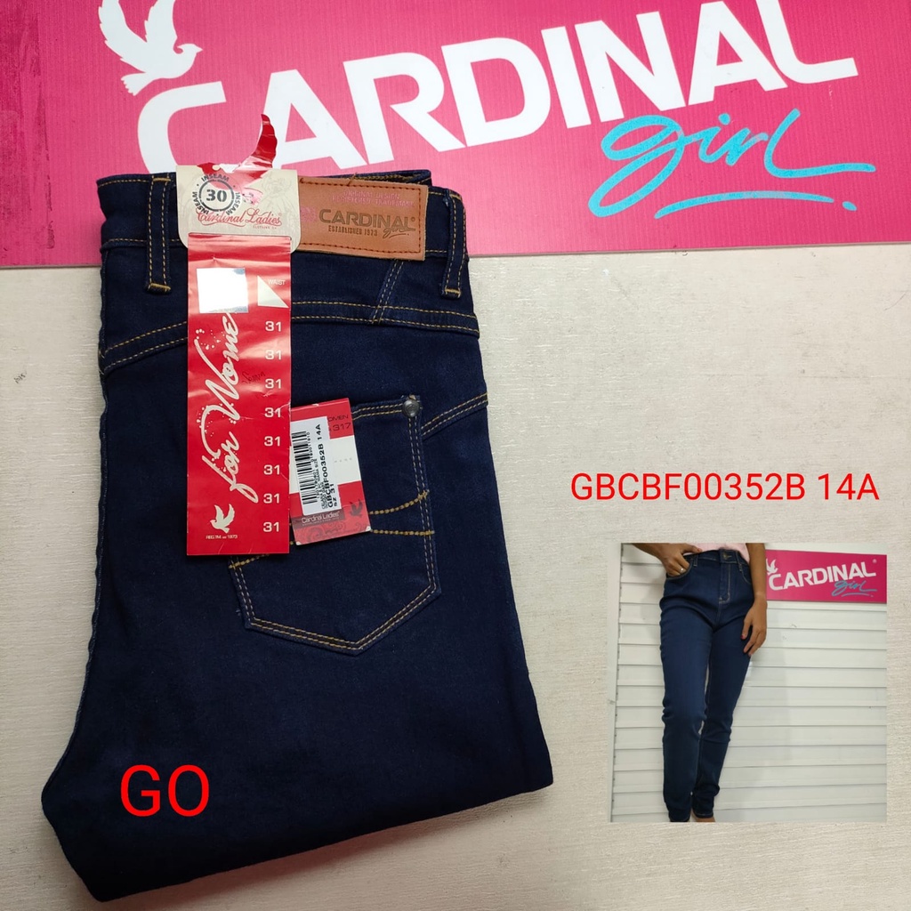 BB 31 CELANA JEANS CARDINAL Extra Size Soft Jeans Pensil Mama Size Celana Panjang Perempuan Ladys