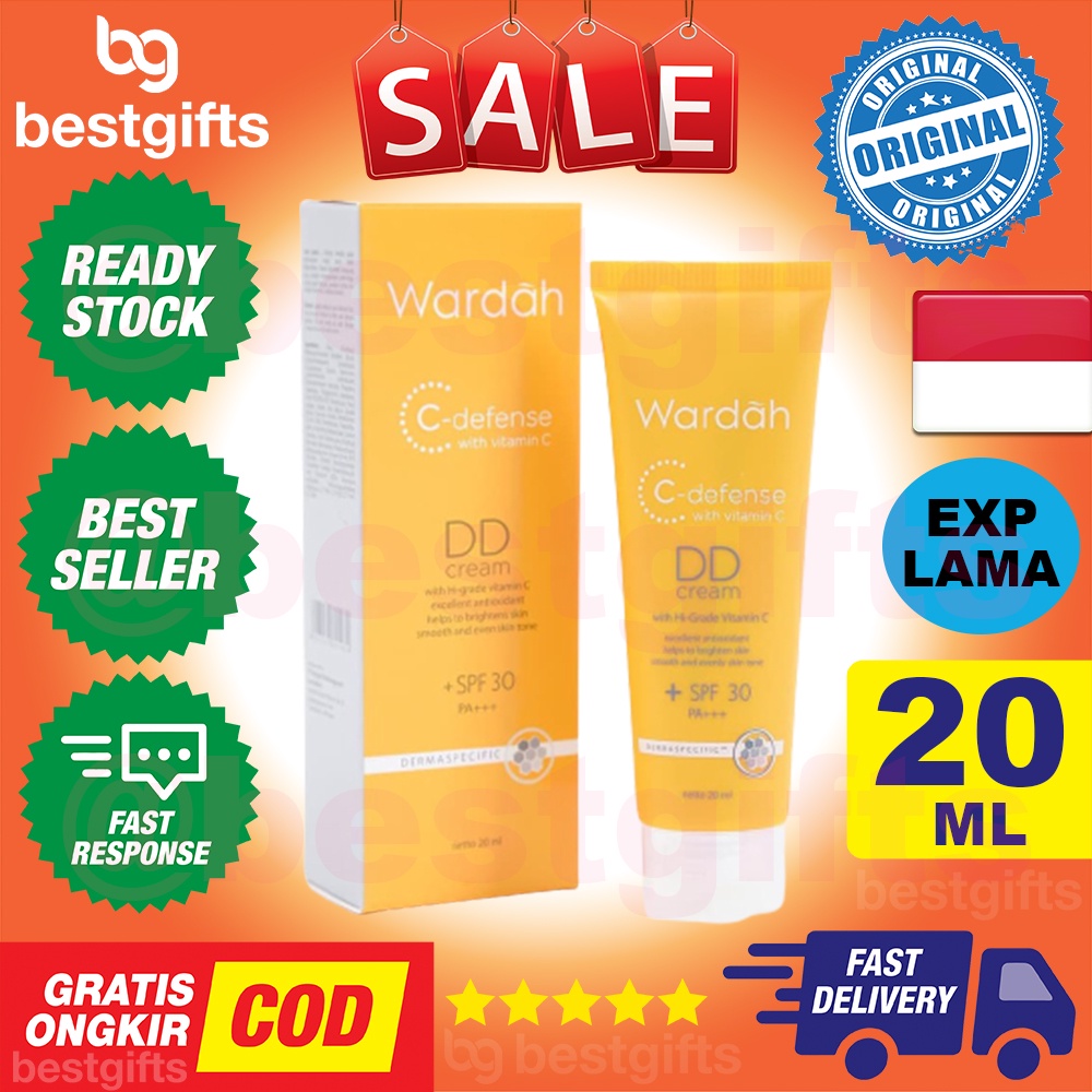 WARDAH C DEFENSE DD CREAM WITH VITAMIN C SPF 30 CERAH WARNA KULIT WAJAH MERATA MUKA LEMBAB 20 ML