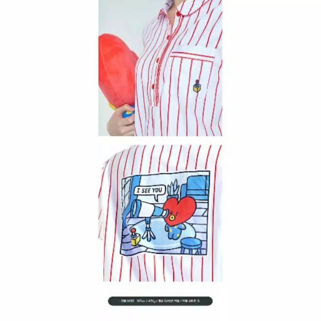 [DP PO SALE] BT21 X HUNT SHORT SLEEVES PAJAMA OFFICIAL
