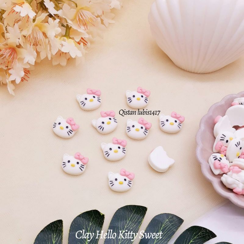 Clay Hello Kitty Sweet|Hello Kitty Ribbon|Hello Kitty cute|Clay Hello Kitty Pink