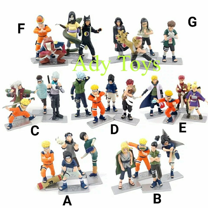 Pcs Set Naruto Uzumaki Sasuke Orochimaru Kankuro Rokku Rii Yondaime