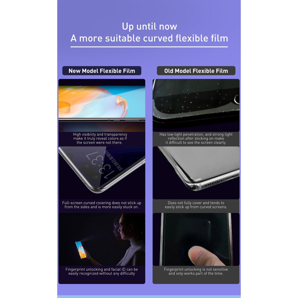 Baseus P40/P40 Pro Screen Protector 0.15mm Full-Screen Curved Protector