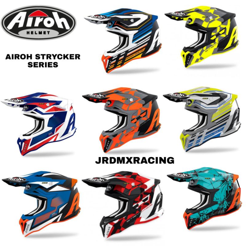 HELM AIROH STRYCKER SERIES HELM CROSS AIROH STRYCKER NEW 2022 ORIGINAL