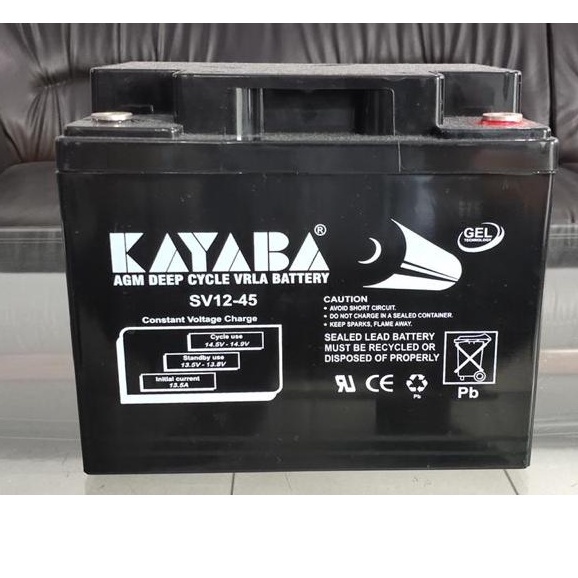 Aki/Baterai(Accu/Battery) Kering(MF) VRLA(UPS) 12V45Ah / 12V 45Ah Kayaba AGM Deep Cycle