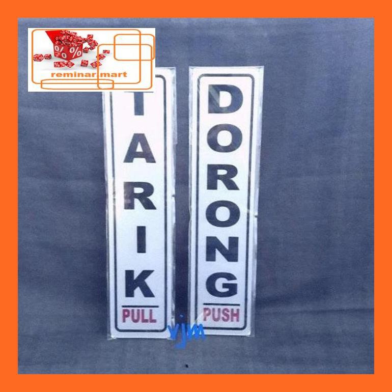 

474Srem Sign Label Acrylic Tulisan Tarik Atau Dorong, Plat Akrilik Repjd80E