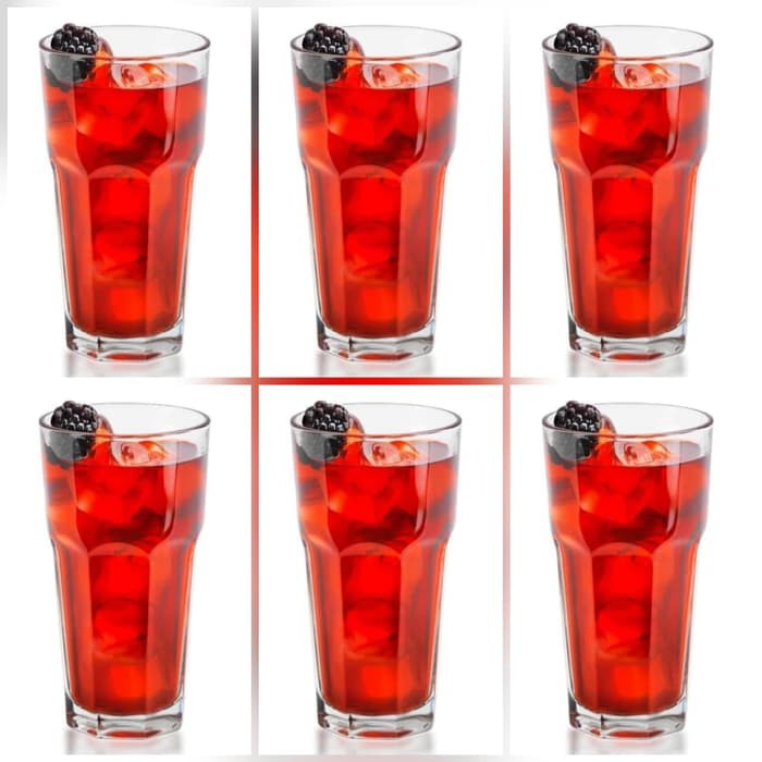 1 SET 6 GELAS / GELAS SET / GELAS KAFE / GELAS MINUMAN / GELAS KACA