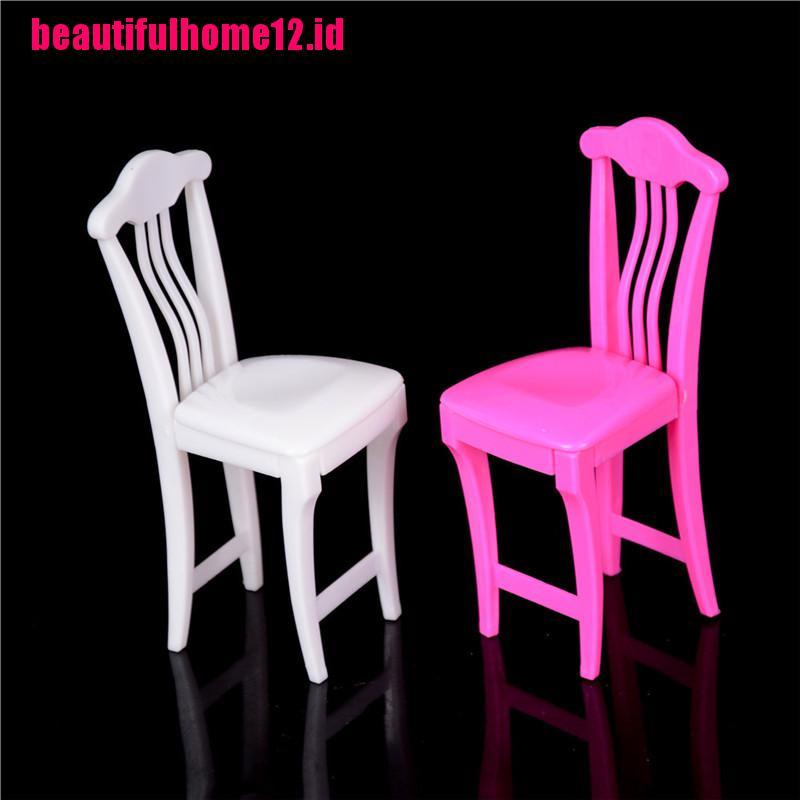 【beautifulhome12.id】4pcs/lot Nursery Baby High Chair Table chair 1/6 for Doll's House Dollhouse Furniture,play house toys