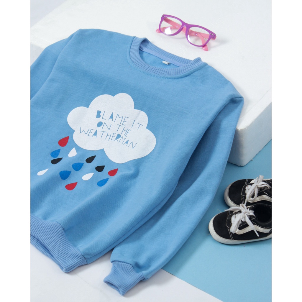 ZAHRA Pakaian Anak BLAME IT Sweater Fleece Anak Perempuan Umur 1 - 5 Tahun