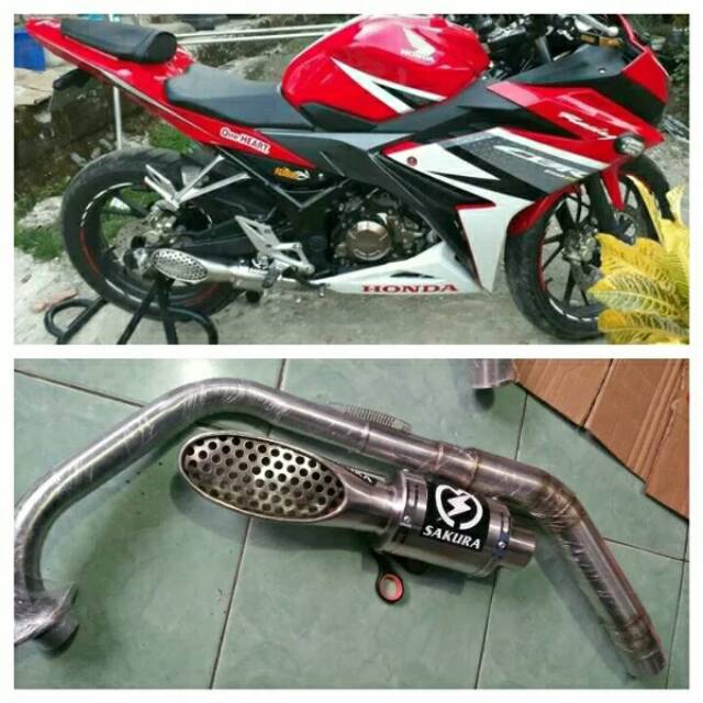 Knalpot racing sakura cbr150r vixion r15 v3 gsx dll
