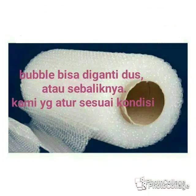 

Tambahan pengaman bubble wrap kardus