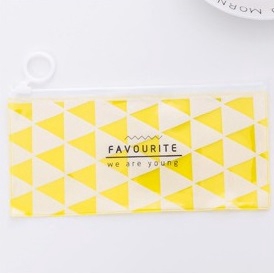 FYGALERY HL0074 Tempat Pensil Transparan Pouch Motif Lucu Serbaguna-Kode A