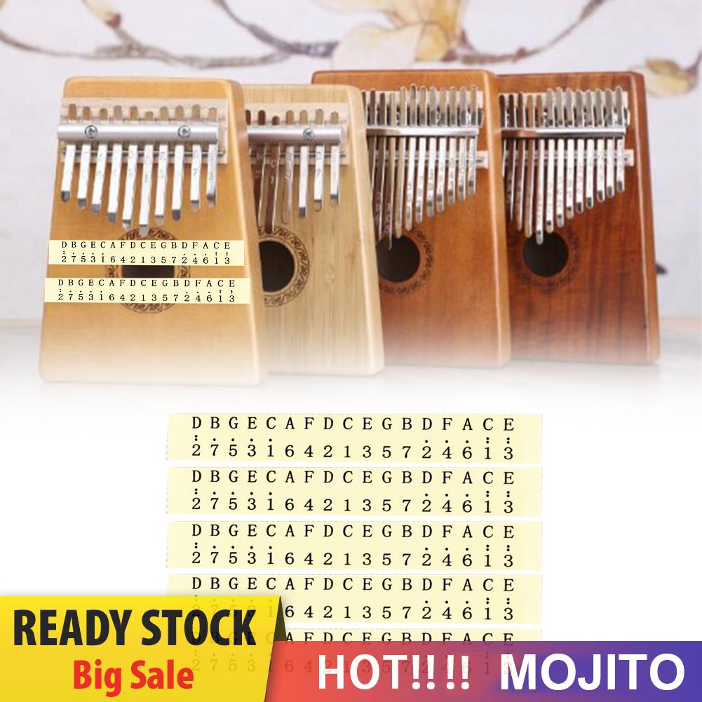 5pcs Stiker Logo Skala Alat Musik Piano Jempol Kalimba