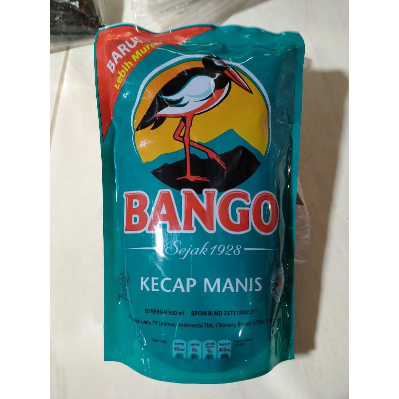 

kecap manis bango reffill berat 550 ml