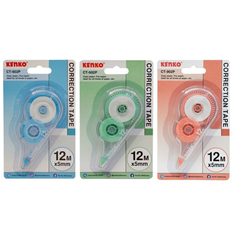 

TIPEX ROLL CORRECTION TAPE CT 902 PASTEL KENKO 12 METER