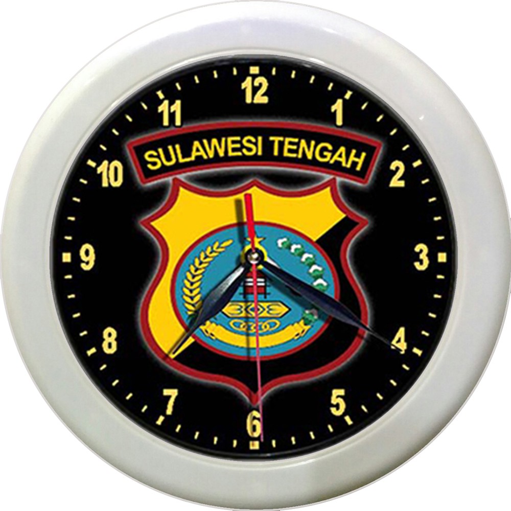 JAM DINDING POLDA SULAWESI TENGAH   (DIAMETER 30CM)