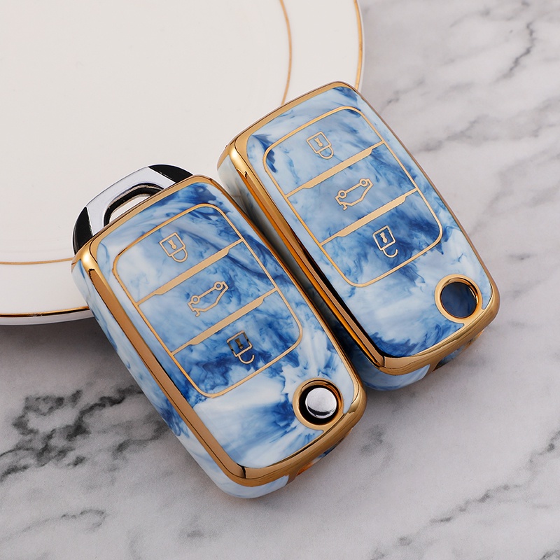 Casing Pelindung Kunci Mobil Bahan TPU Motif Giok Untuk Changan CS75 Eado CS35 Raeton CS15 V3 V5 V7