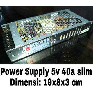 Power Supply Switching 5v 40A Slim / Tipis