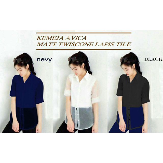 [Avica RO] Blouse Wanita Twiscont Varian Warna