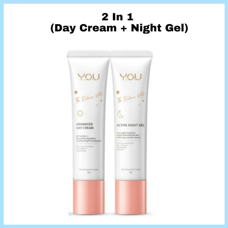 You The Radiance White Series Paket (Day Cream/Night Gel/Nourishing Serum/Facial Foam/Toner)