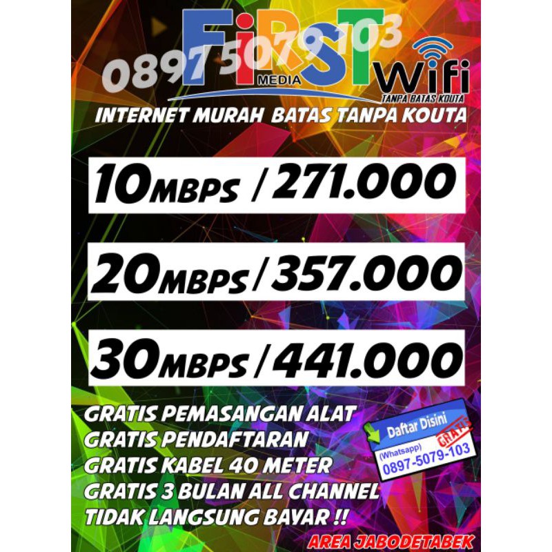 Layanan Internet Murah Gratis Biaya Pasang