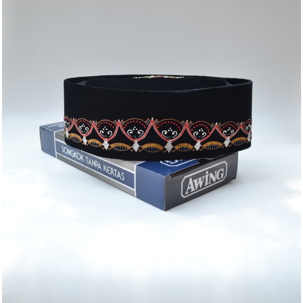 Peci Awing / Kopiah Awing AC / Songkok Awing Soga Motif Minangkabau