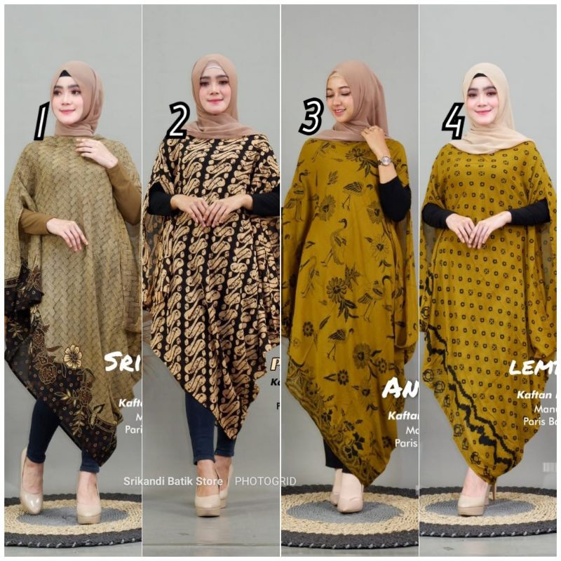 DRESS BATIK KAFTAN Asimetris BATIK KANTOR WANITA KAFTAN ...