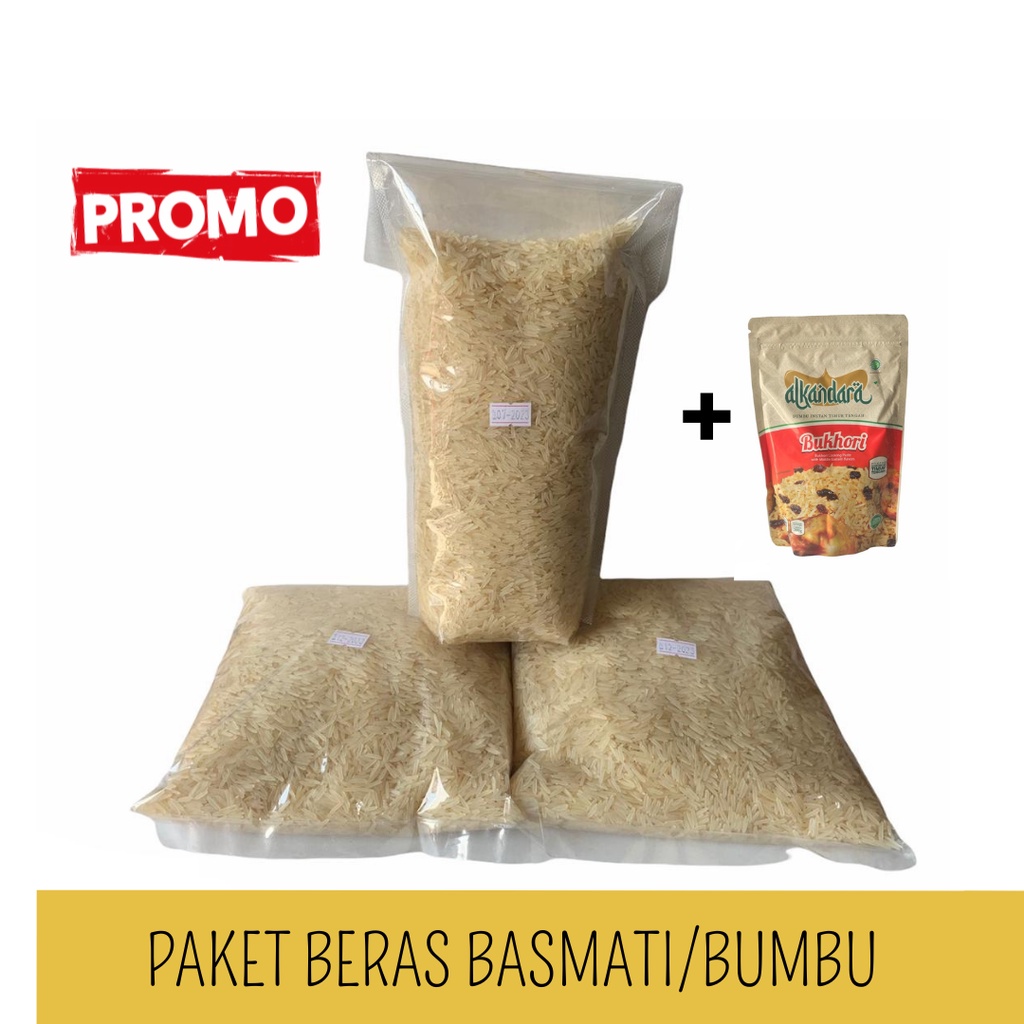 

Paketan Beras Basmati India 1kg + Bumbu Nasi Instan