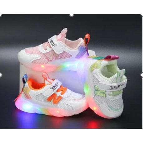 GOGA Led Sepatu Anak Import Kids Shoes Sneakers Size 21-30 Usia 1-5 Tahun