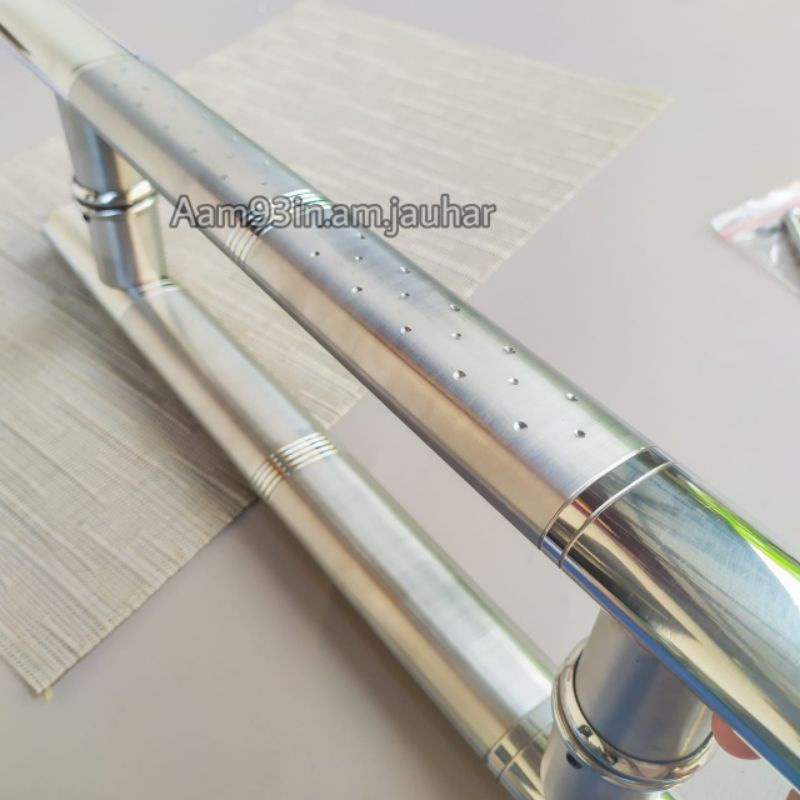Handle Pintu Rumah 45 Cm Oval Baut Tembus Stainles Tarikan Gagang Kunci Kaca Atm As 30 cm 1,3 kg dof