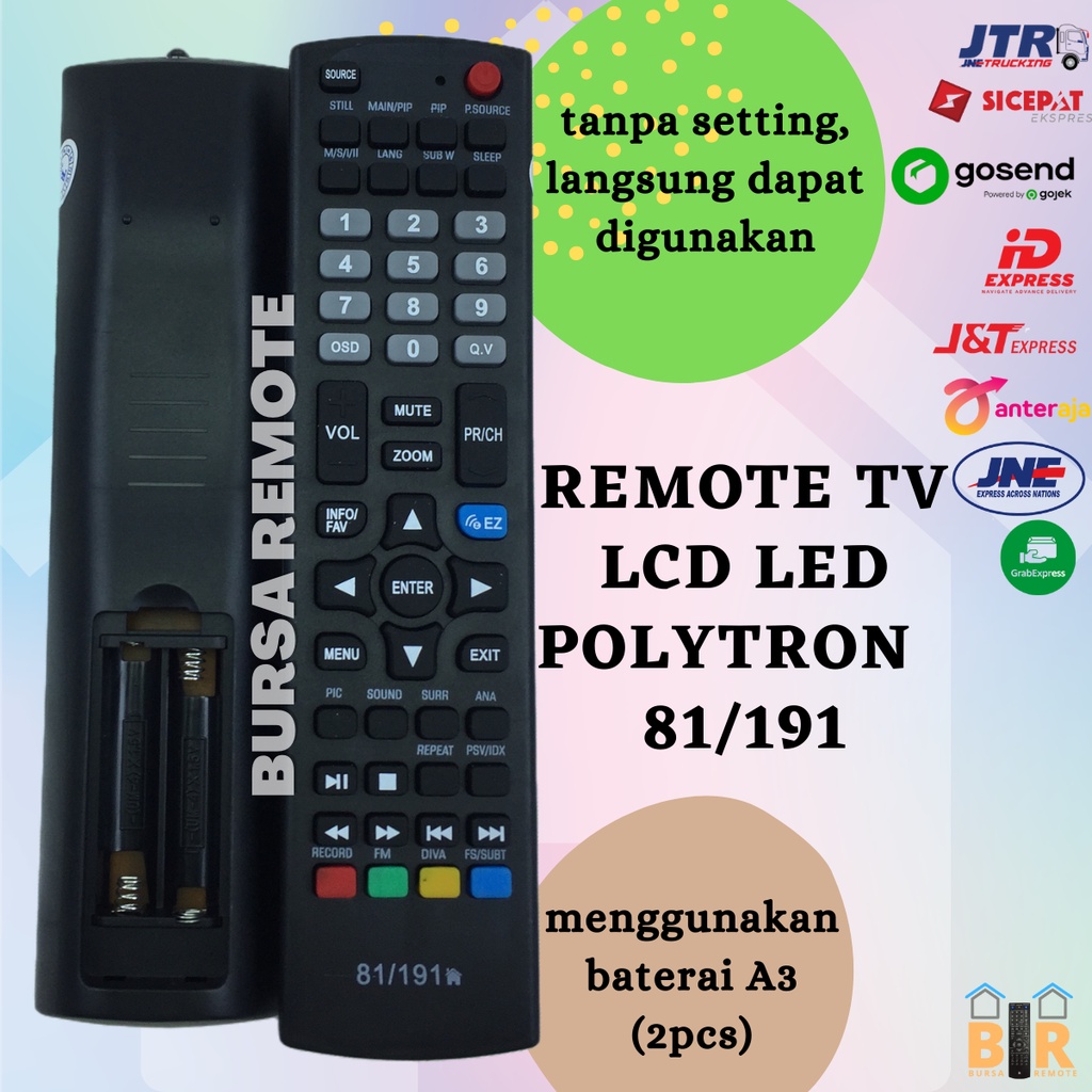 Remote TV Polytron Led 81|191 Cinemax Bazzoke XCel LED LCD Tanpa setting