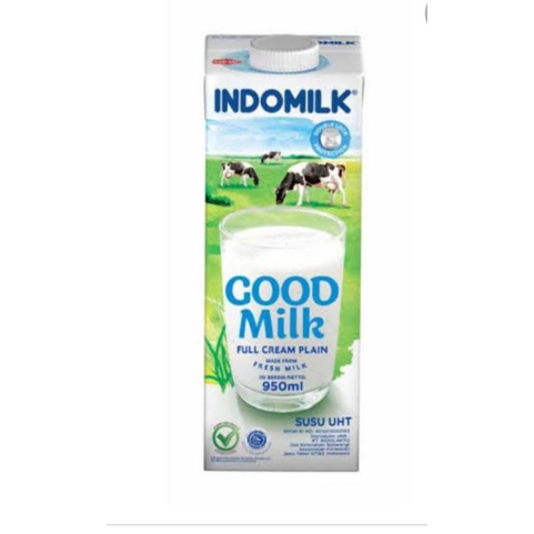 

Susu UHT Indomilk Good Milk Plain Full cream 950 ml