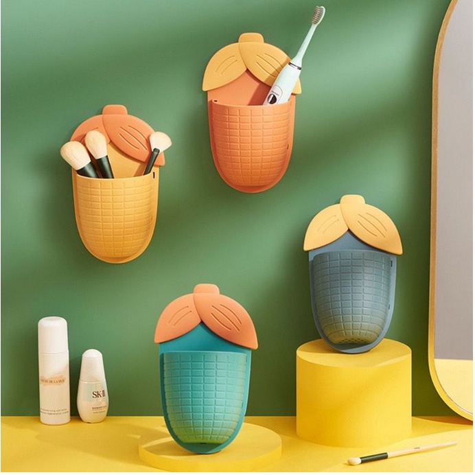 Tempat Sikat Gigi Odol Tempel Dinding Bentuk Jagung / Gantungan Tempel Dinding Serbaguna / Gantungan Bentuk Jagung / Organizer Serbaguna / Dekorasi Kamar Mandi / Corn Storage Holder