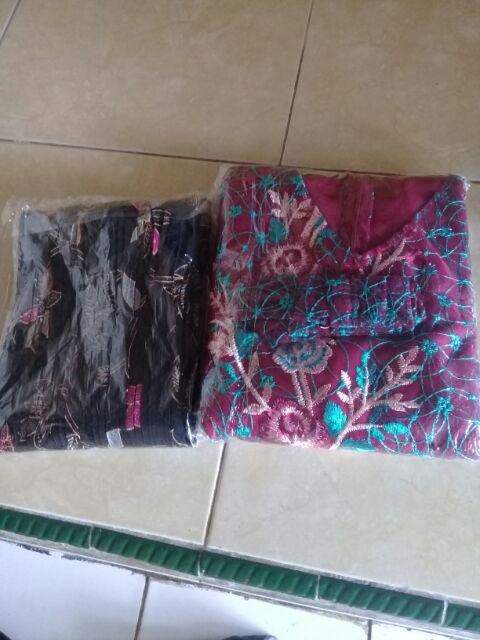 Realpict Stelan Kebaya Ica Bunga Fullpuring Aplikasi Bordir