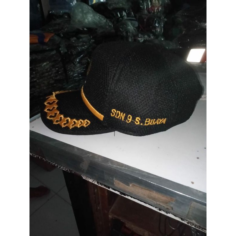 RPM topi bordir ples nama