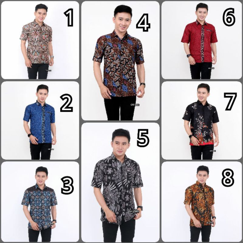 hem batik pria lengan pendek kekinian