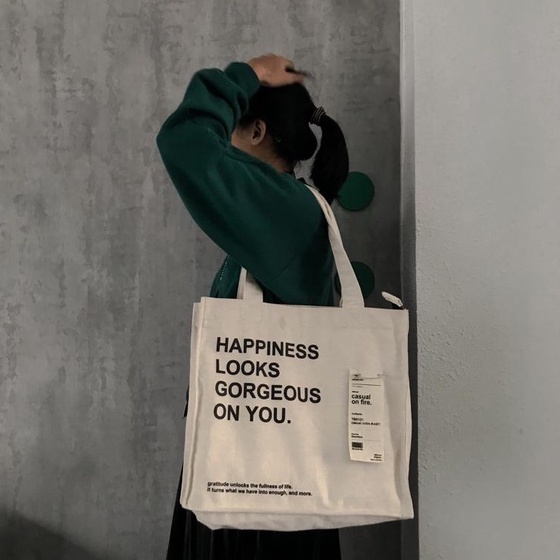 HAPPINESS TOTEBAG