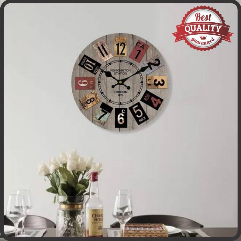 JAM DINDING / CLOCK QUARTZ CREATIVE DESIGN - MOTIF EROPA D13291