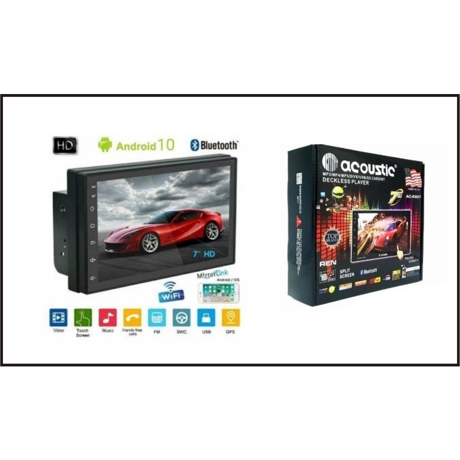 Headunit Acoustic AC6907 REN Android (2-Din) 7INCH RAM 2 ROM 16 Gb