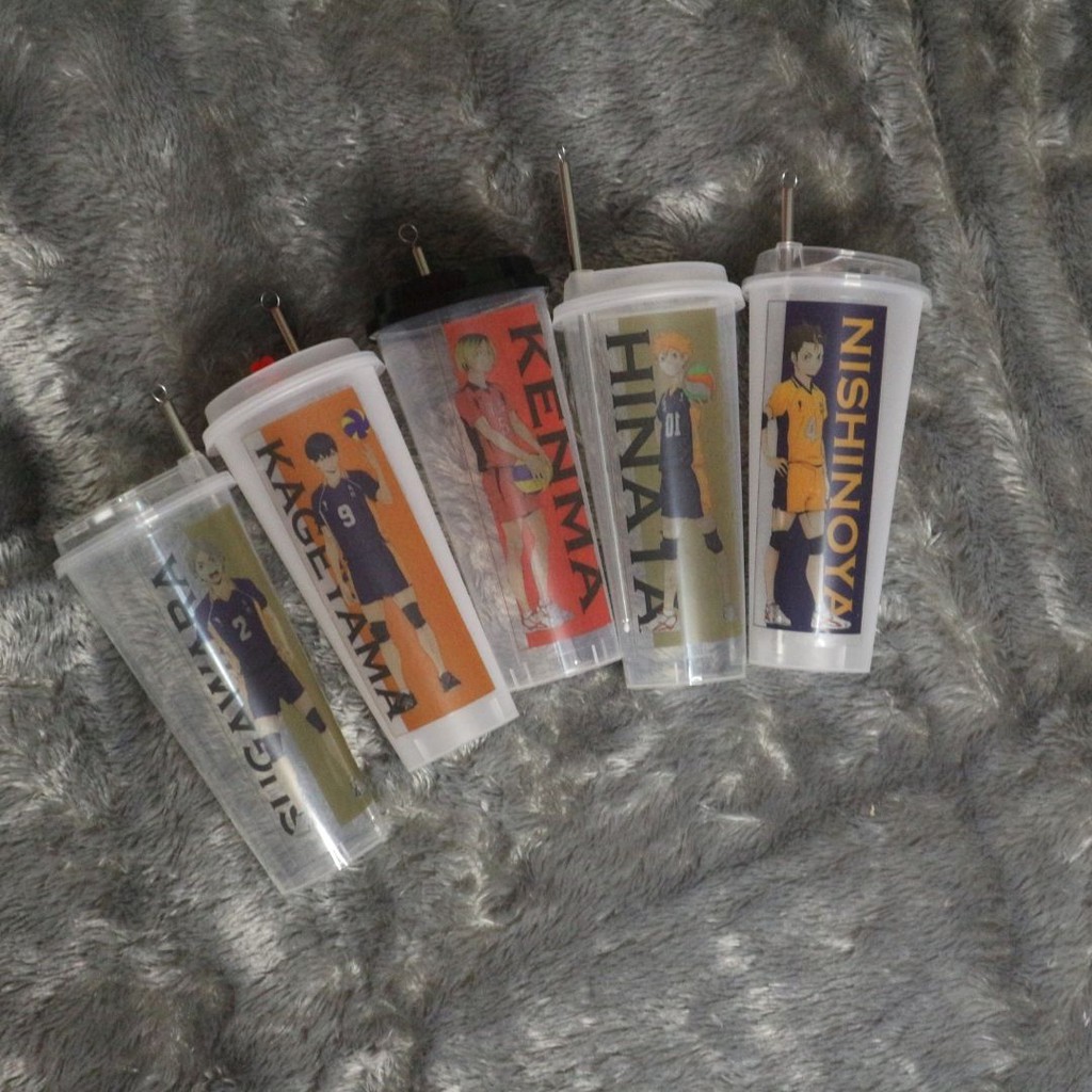 Reusable Cup Anime Haikyu cup plastik Haikyu satuan murah