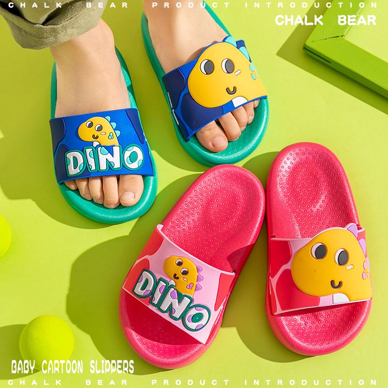 kiddiwear DINO EGG sendal karet selop slip on anak cowok DINO POLOS S5