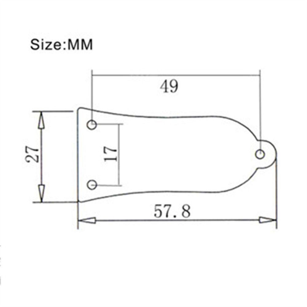 Lanfy Truss Rod Cover 3lubang Bagian Instrumen Gaya Bell Tahan Lama Musik Untuk Bass Gitar Listrik