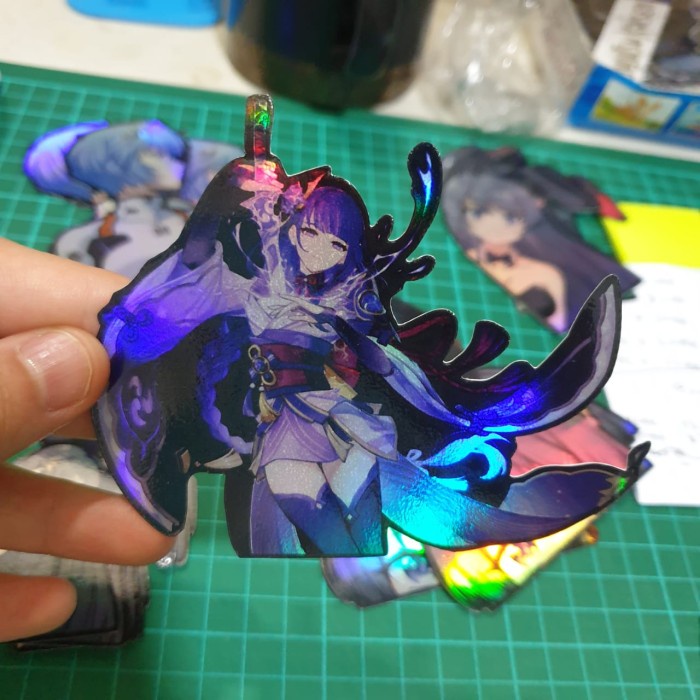 Sticker Hologram Anime Besar - PSH687 - Raiden Shogun